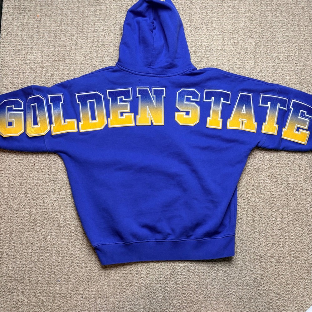 Pro Standard Mens M Golden State Warriors Hoodie Blue NBA Luxury Athletic